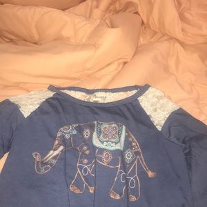 Lacy cute elephant shirt